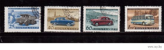СССР-1960, (Заг.2395-2398), гаш.(с клеем), Автомобили
