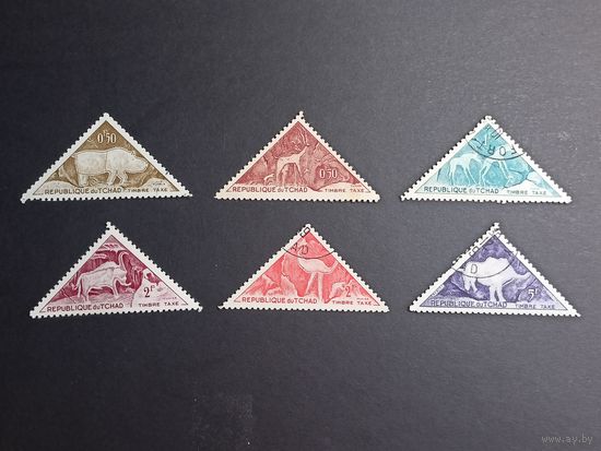 Чад 1962. Доплатные марки. Наскальные рисунки