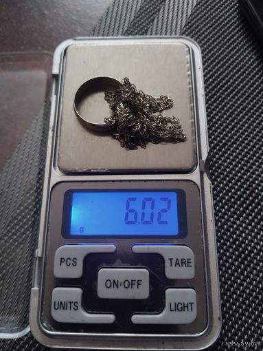 Серебро ( кольцо,цепочка)