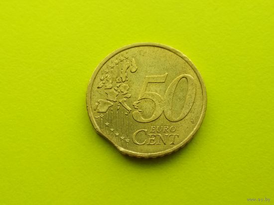 Франция. 50 евроцентов 2000. Брак, выкус. Торг.