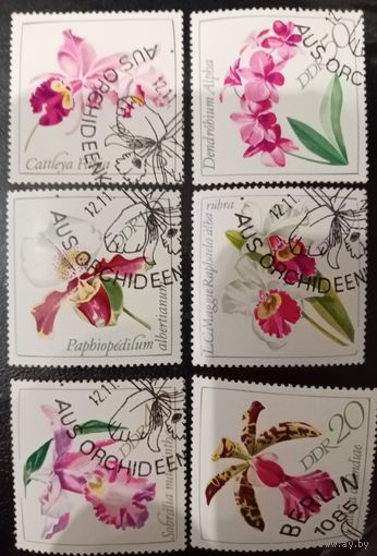 ГДР 1968. Орхидеи. Полная серия