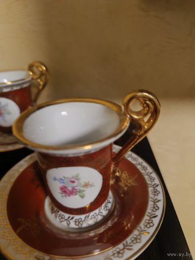 Кофейная чашка с блюдцем Золотое мокко
