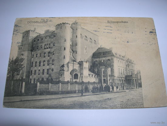 Открытка старинная начало XX в. Почта Пинск 1909 год Германия Дюссельдорф Подписана прошла почту