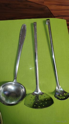 Набор столовый из СССР. 3 шт. Нержавейка.