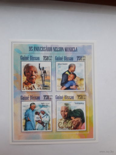 Марки Гвинея- Бисау Лауреат Нобелевской премии Мира 1993 Н Мандела