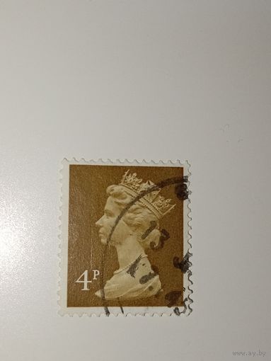Великобритания 1971 Профиль королевы Елизаветы II, созданный на основе скульптуры Арнольда Машина