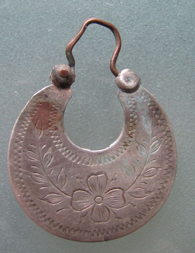 Серьга серебро Российская Империя 84 проба.