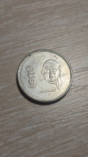 10 песо Мексика 1985