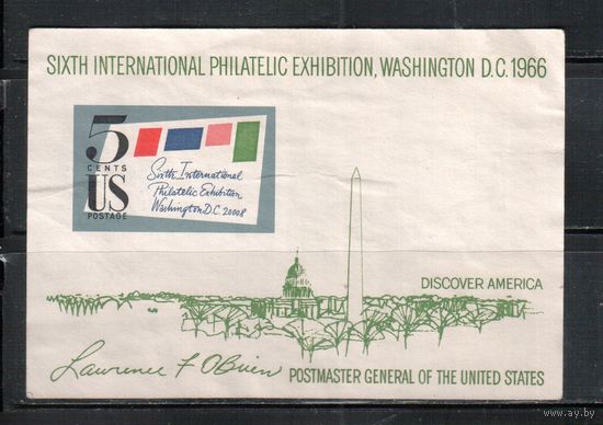 США-1966, (Мих. Бл.11) , * , Филвыставка