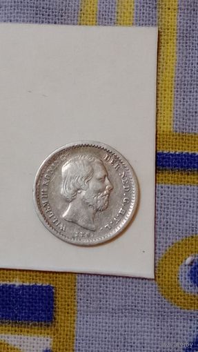 Нидерланды 5 центов 1850 серебро