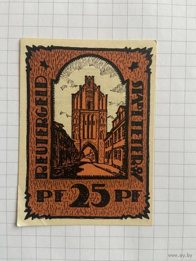 25 пфеннингов (нотгельды) 1921 г. Германия.