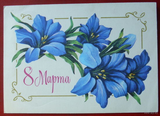 8 марта! Подписанная. 1980 года. Зеленская. 676.