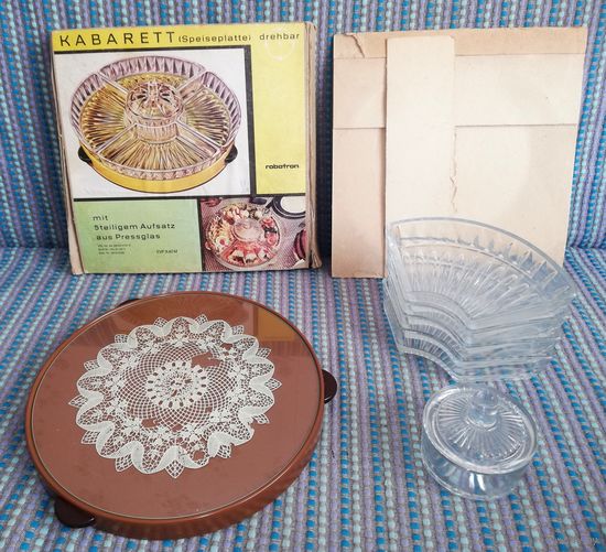 Набор менажниц на вращающемся столике, ГДР, 1970-е