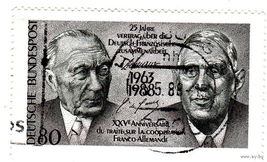 25-я годовщина Германо-французского договора 1988 год
