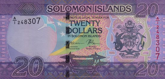 Соломоновы острова 20 долларов 2017 (UNC)