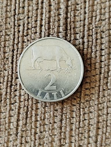 2 лата Латвия. 1992 год.