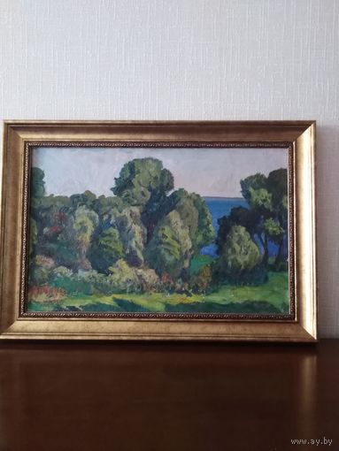 Крохолев П.С. заслуженный художник " У озера " 1969 год