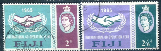 Британские колонии - Фиджи - 1965г. - 20 лет ООН. Международный год совместной работы - 2 марки - полная серия, гашёные [Mi 185-186]. #2-Bc-50-A-1