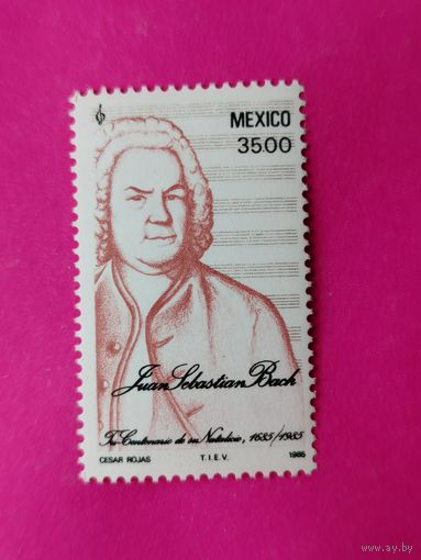 Мексика. Бах. ( 1 марка ) 1986 года. 2-19.