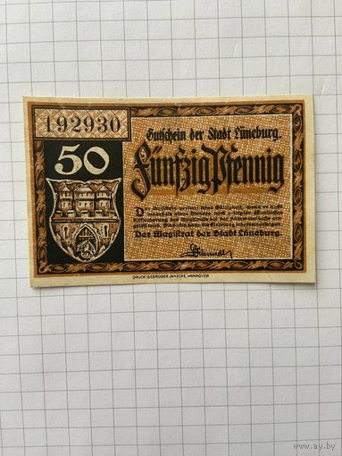 50 пфенигов (нотгельды) г. Германия.-2912-3