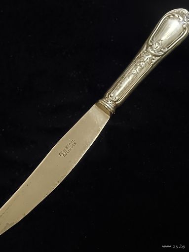 Старинный нож, с серебряной ручкой 800 проба