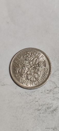 Великобритания 6 пенсе 1963