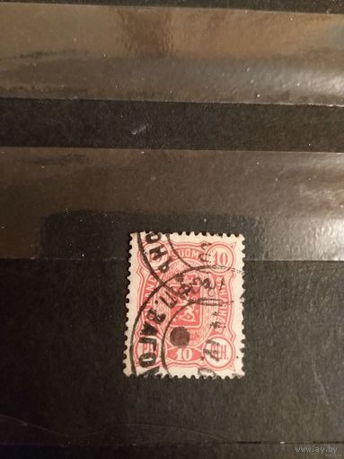1889 Россия Великое княжество Финляндское мих 29Ва зуб 12 1/2 розовая герб (3-7)