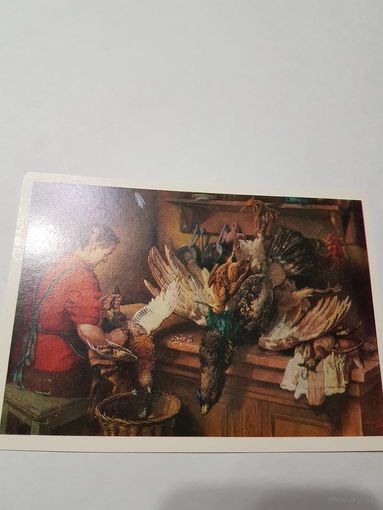 Открытка ,,Весенняя охота.Глухари'' 1982 г.