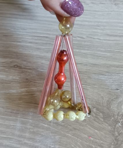 Елочные игрушки, стекло, стеклярус