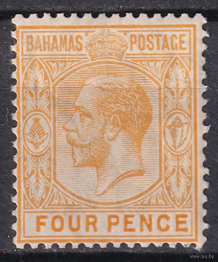 20.BrK. Великобритания. Колонии. Багамские острова. Георг V. Стандарт. 4P. 1912 г. Mi.#39.