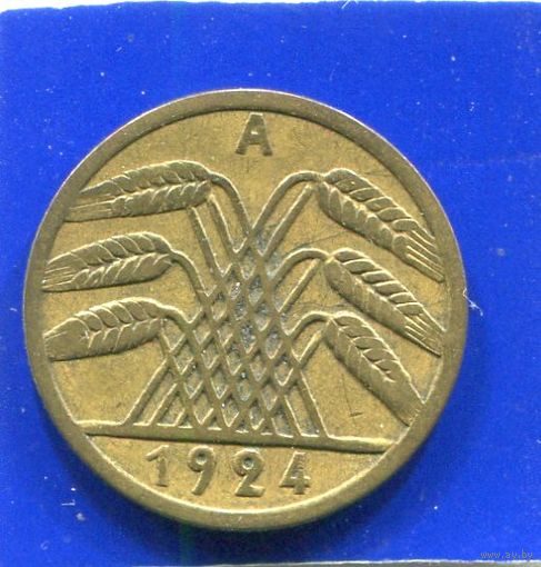 Германия 5 пфеннигов , рентенпфеннигов 1924 А