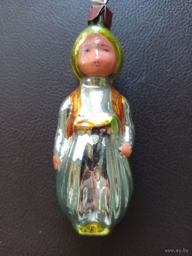 Ёлочная игрушка "ФАКИР", стекло, подвес. (СССР, 1950-1960 гг.).