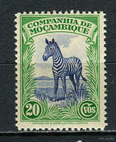 Португальские колонии - Мозамбик (Comp de Mocambique) - 1937 - Фауна. Зебра 20С - [Mi.205] - 1 марка. MNH.  (Лот 23Jp)-T4P5