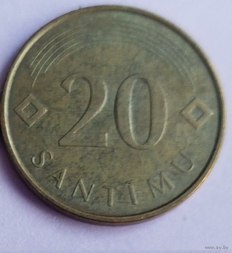 Латвия 20 сантимов  2007
