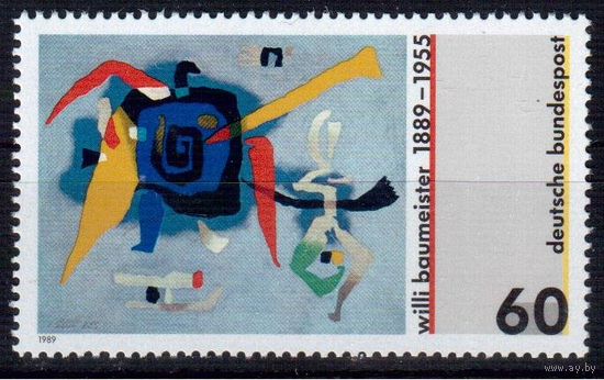 Германия. 1989 год. 100-летие со дня рождения Вилли Баумейстера, художника. Живопись Искусство **
