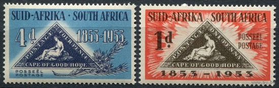 Южная Африка 1953** 100 лет маркам колонии, марки на марках, серия 2 марки (SG 144-145)