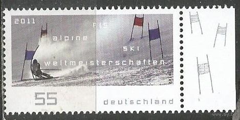 Германия. ЧМ по горным лыжам. 2010г. Mi#2834.