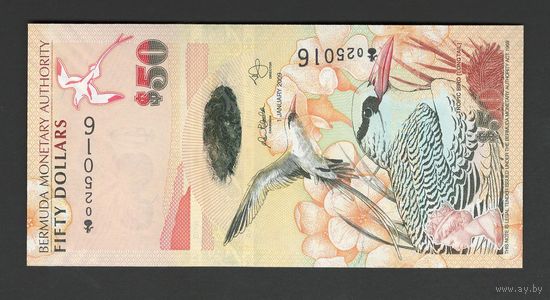 Бермуды Бермудские острова 50 долларов 2009 года. Тип Р-61. Состояние UNC!