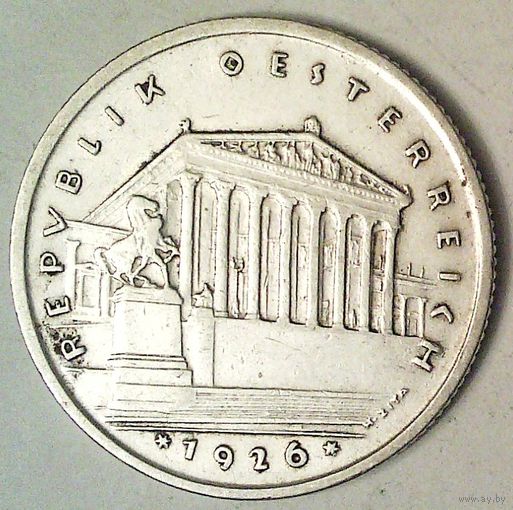 РАСПРОДАЖА!!! - АВСТРИЯ 1 шиллинг 1926 год  (серебро)