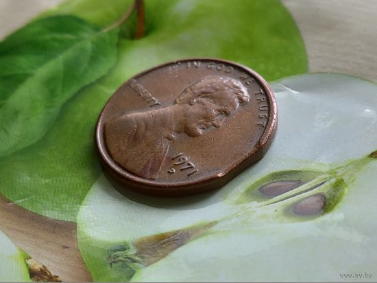 США. 1 цент 1971 D (Lincoln Cent). Брак, выкус. Торг.