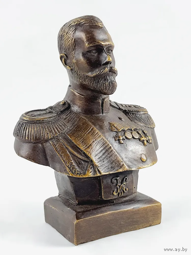 Бюст Николай II Бронза