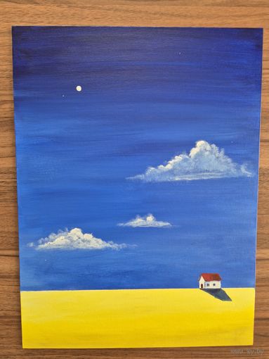 Картина акрилом "Милый дом"