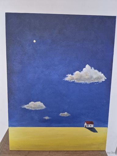 Картина акрилом "Милый дом"