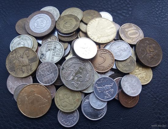 Монеты современные  80 штук
