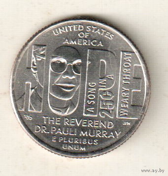 США квотер 2024 Выдающиеся Женщины Америки Паули Мюррей двор P