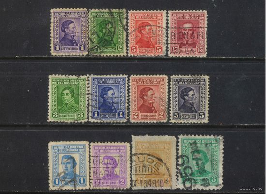 Уругвай 1928-49 Генералы Хосе Артигас  Хуан Лавальеха-и-де-Торре Фруктуосо Ривера Стандарт #353-4,356,479,505,581-2,613,615,639-40,642