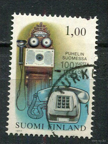 Финляндия - 1977 - 100-летие телефона в Финляндии - [Mi. 821] - полная серия - 1 марка. Гашеная.  (Лот 26JM)-TG2P25