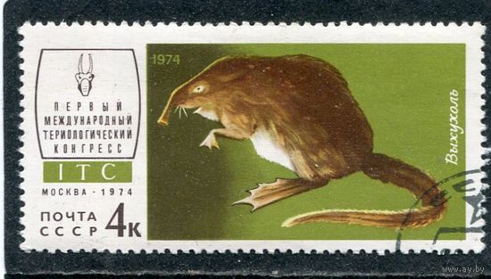 СССР 1974.. Фауна. Выхухоль