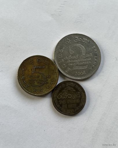 Шри-Ланка 3 монеты 2008