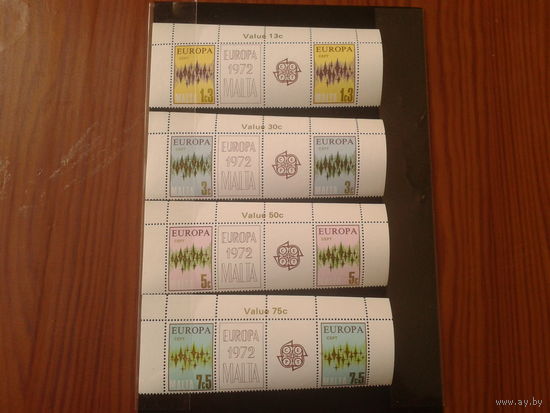 Мальта 1972 Европа 2 серии + 2 купона